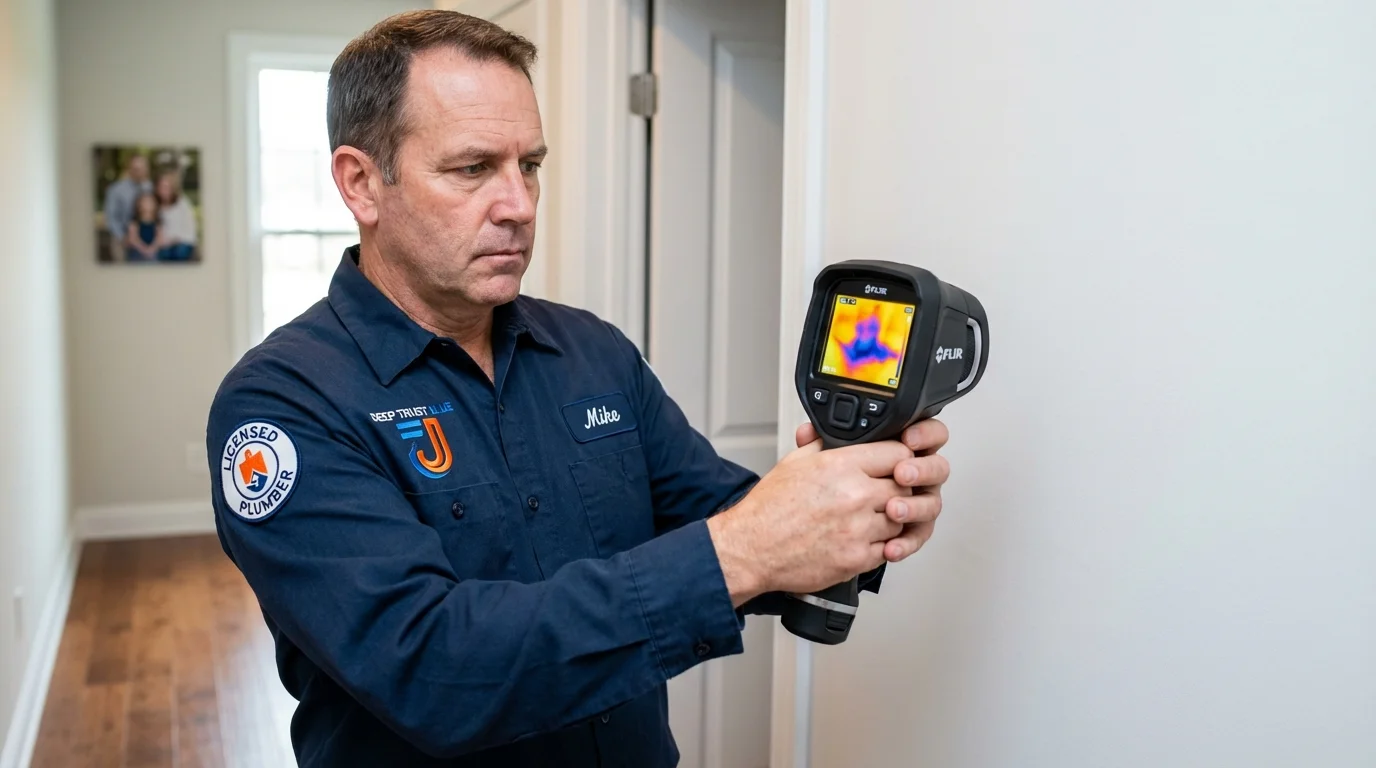 Thermal imaging leak detection by Johns Plumbing LLC in Hooksett